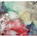 Astride the Whisper of Chaos 1, watercolor on plastic, by Hunter Wild